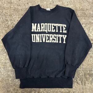 Vintage 90's Marquette University Champion Reverse Weave Crewneck Sweater XL